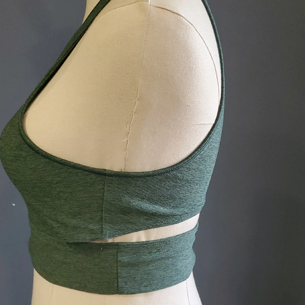 Outdoor Voices Heathered Green Sports Bra Size S